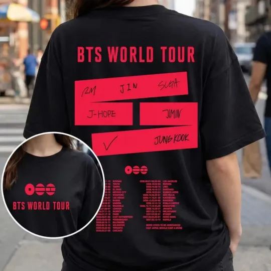 Discover BTS 2026 T-Shirt, Concert Merch Arirang World Tour  T Shirt  Or Hoodie