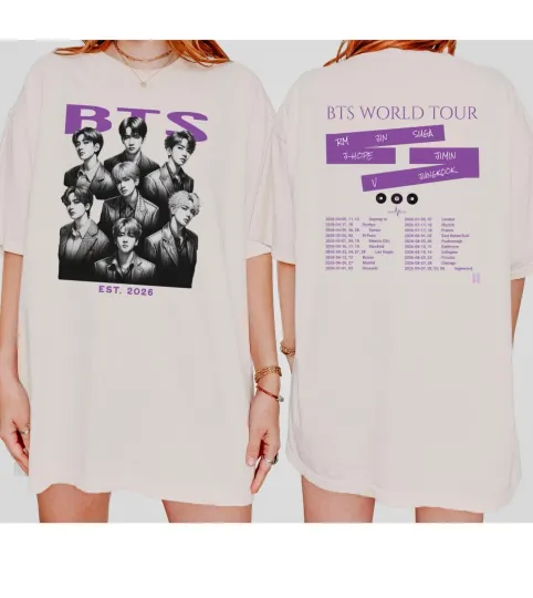 Discover BTS World Tour 2026  Bangtan Army Concert T-Shirt