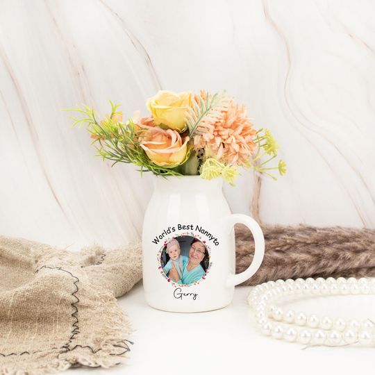 Discover Custom Mothers Gifts Flower Vase, Photo Flower Vase, Photo Gifts for Mother, Nana Gifts, Birthday Gifts, Mothers Day Gifts