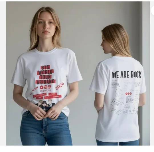 Discover BTS Concert World Tour 2026 T-Shirt - Music Graphic Tee - Unisex Fan Shirt
