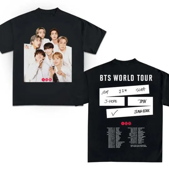 Discover BTS World Tour Double Side Shirt, Bangtan Come Back Shirt for Army T-Shirt