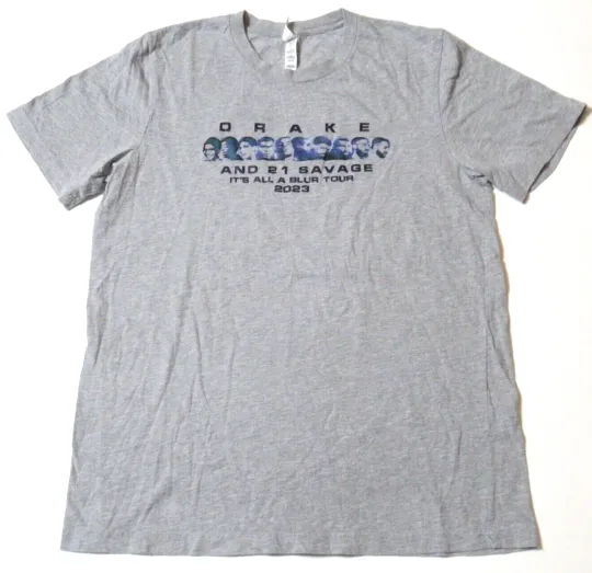 Discover Drake & 21 Savage T-Shirt 2023 It's All a Blur Concert Tour Hip Hop Rap