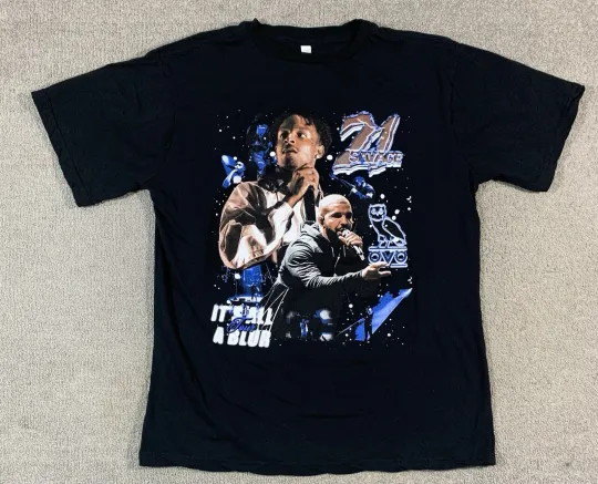 Discover Drake and 21 Savage It’s All A Blur Tour 2023 Graphic Concert Tee