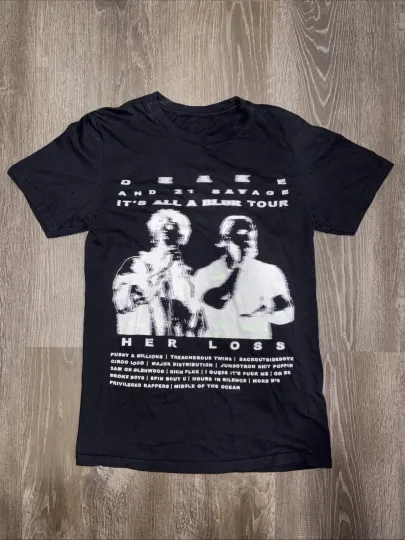 Discover Drake And 21 Savage Its All A Blur Tour T Shirt Black