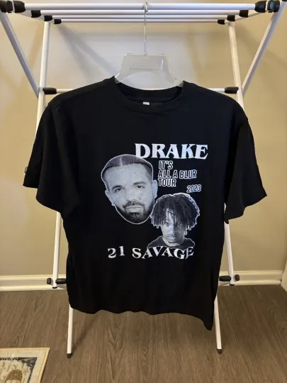Discover Drake / 21 Savage It’s All A BLUR Concert T-shirt Tour 2023