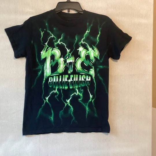 Billie eilish graphic t shirt green lightning black