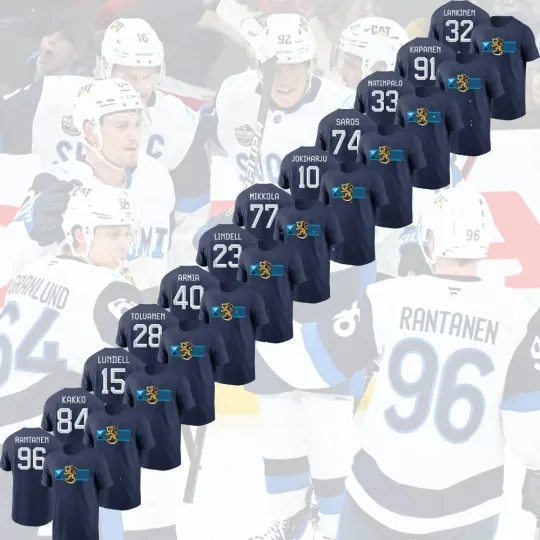 Discover Finland Hockey Team 2026 Name and Number Player Collection For Fan