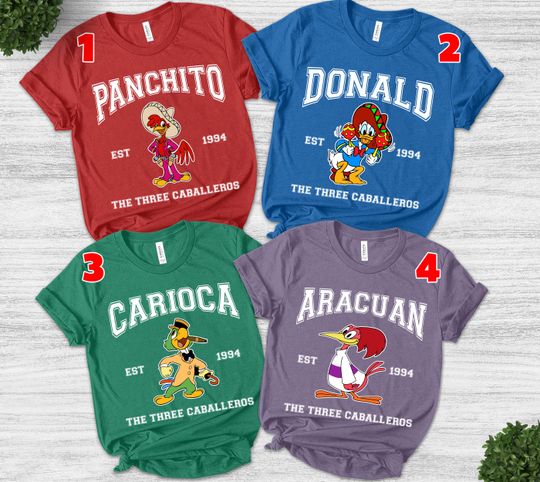 Disney The Three Caballeros Shirt, Donald Duck Jose Carioca T-Shirt, Mexican Fiesta Party Shirt, Cinco De Mayo Shirt, Margaritas Tees