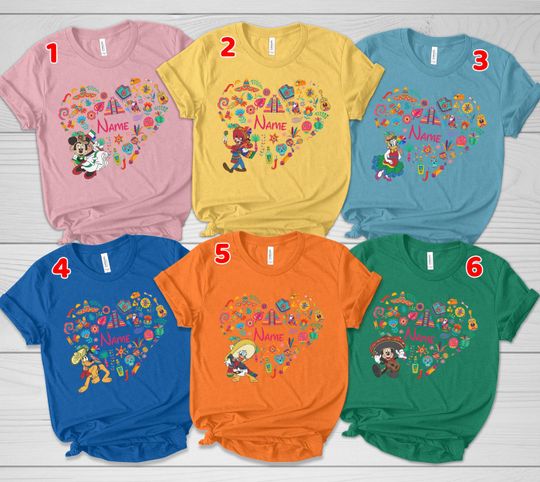 Discover Personalized Disney Mickey & Friends Cinco De Mayo 2026 Shirt: Let's Fiesta Donald Daisy Goofy Pluto Matching Party Tee