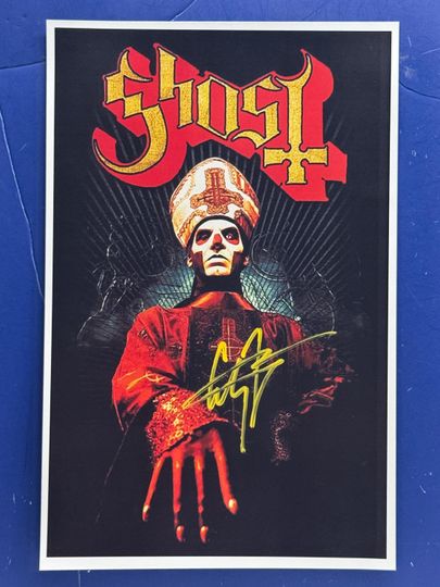 Discover GHOST - Tobias Forge Signed Concert Poster COA AUTHENTICATED