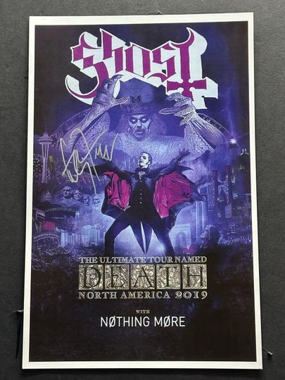 Discover GHOST The Ultimate Tour Signed Poster by Tobias Forge - COA Authenticated - Secure Packaging - Free Shipping