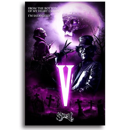 Discover Gothic Occult Priest Poster: Dark Baroque Music Fan Art Print