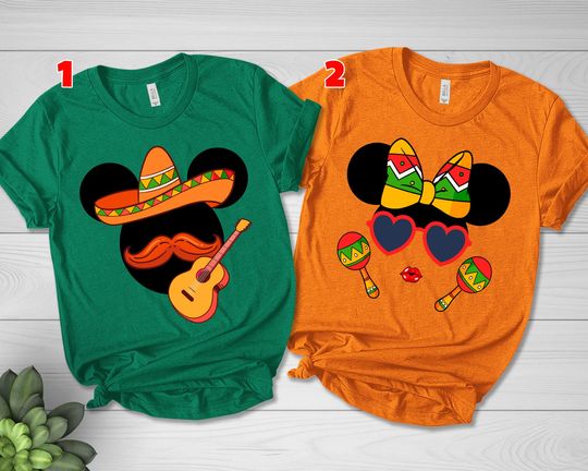 Discover Personalized Disney Cinco De Mayo 2026 Couple Shirt: Let's Fiesta Mickey Minnie Viva Mexico Matching Family Tee JCKC01