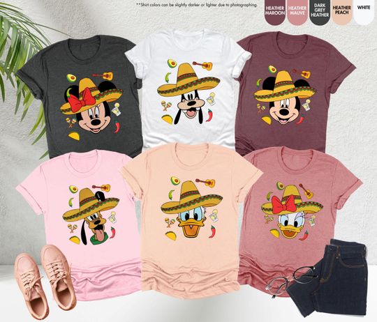Discover Custom Mickey and Friends Cinco De Mayo T-shirt, Disney Mexico Mexican Fiesta Party Matching Tee, Disneyland Family Trip, Cinco De Mayo