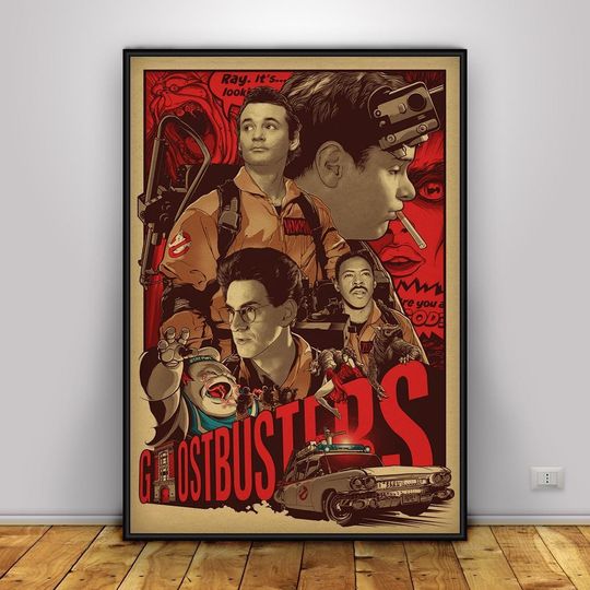 Ghostbusters Poster, Classic 80s Comedy Wall Art, Ghostbusters Movie Decor, Paranormal Film Print, Gift Poster
