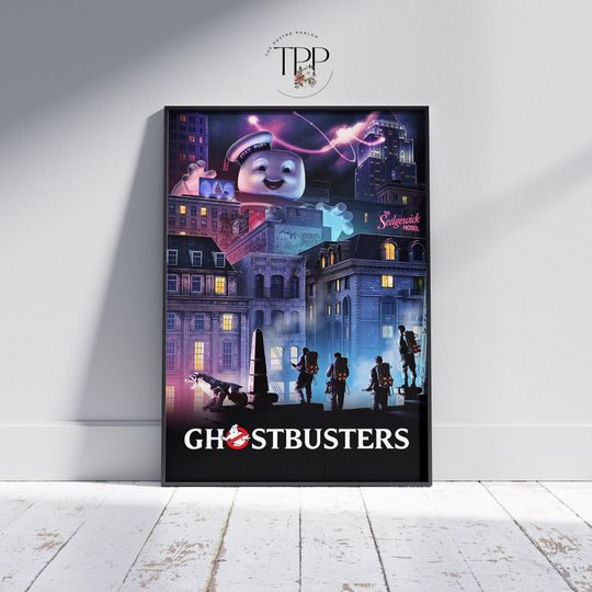 Ghostbusters Poster, Supernatural Comedy Wall Art, Film Print, Gift for Movie Lovers