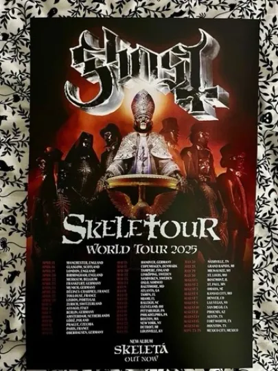 Discover Ghost Band 2025 Tour Poster