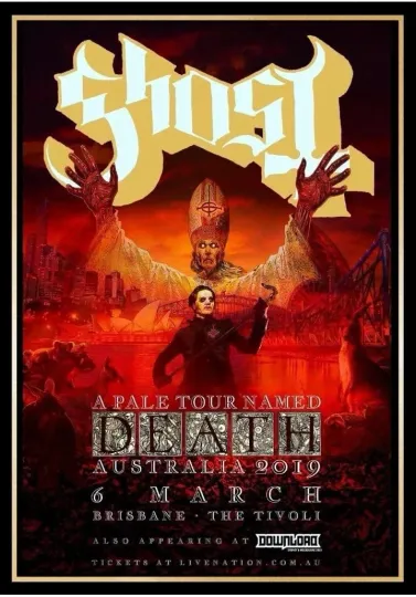 2019 Ghost Concert Poster Wall Art Vertical Print
