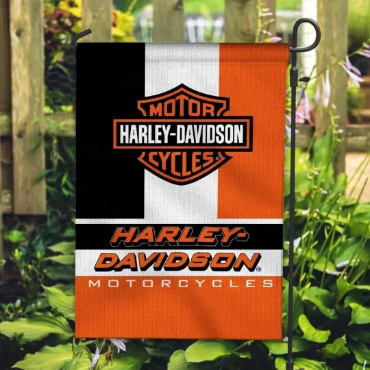 Haarleyy Davidson Garden Flag, Motorcycle Decor for Home or Yard