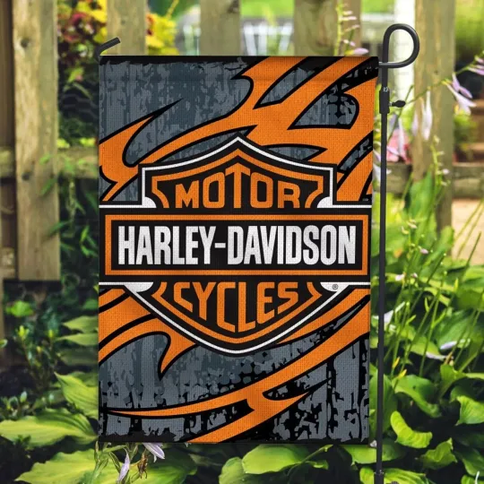 Haarleyy Davidson Garden Flag, Motorcycle Decor for Home or Yard