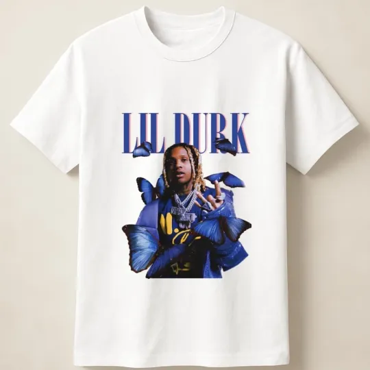 Lil Durk Rap Graphic with Butterfly Visual Theme Unisex T Shirt