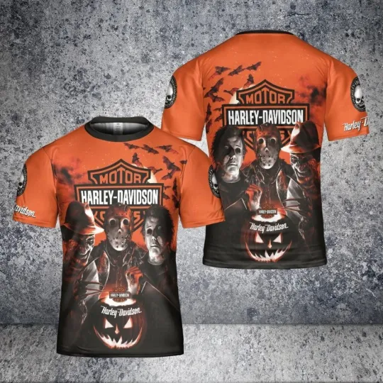 Discover Haarleyy Davidson Motorcycle Cool 3D Printed Shirt For Women and Men