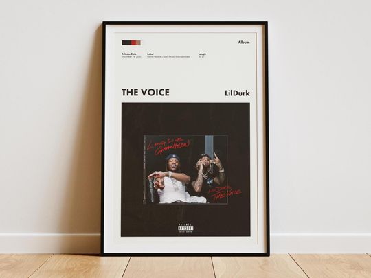 Discover Lil Durk The Voice Album Poster - Minimalist Hip Hop Wall Art