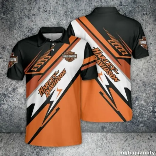 Discover Haarleyy Davidson 3D Printed Polo Shirt for Men