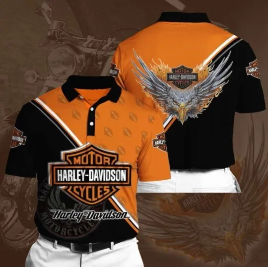 Discover Haarleyy Davidson 3D Printed Polo Shirt for Men