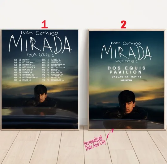 Discover Custom Ivan Cornejo North American Mirada Tour 2025 Poster