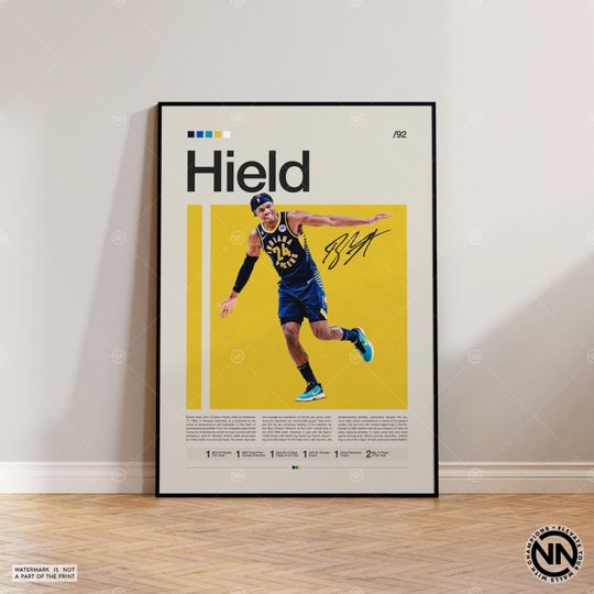 Discover Buddy Hield Poster, Indiana Pacers Poster, Sports Poster, Mid Century Modern, Basketball Gift, Sports Bedroom Posters