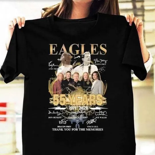 Discover 55 Years Of Eagles Band 1971 2026 Thank You Shirt