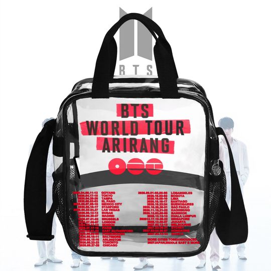 Clear Bag K-Pop Transparent Crossbody Tote Stadium Approved Clear Purse for Concerts & Sports Fans Gift