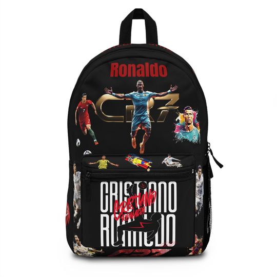 Personalized Ronaldo Inspired Soccer Star Collage Backpack