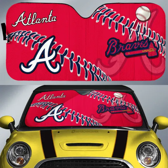 Atlanta Braves Car Sun Shade, Car Accessories