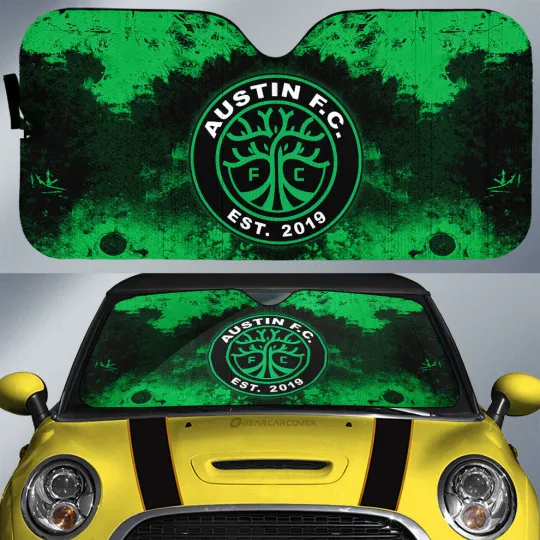 Discover Austin FC Car Sun Shade, Car Accessories