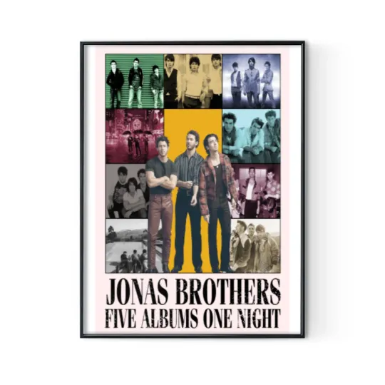 Jonas Brothers Poster, Five Albums One Night Tour 2023 Poster