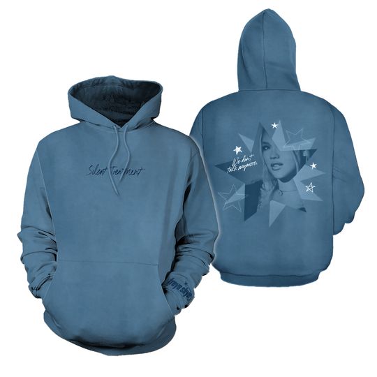 Freya Skye Silent Treatment Original Retro Blue Hoodie, Pebble Wash Merch, Boxy Fit, Golds Gone Tour Shirt, Descendants Zombies