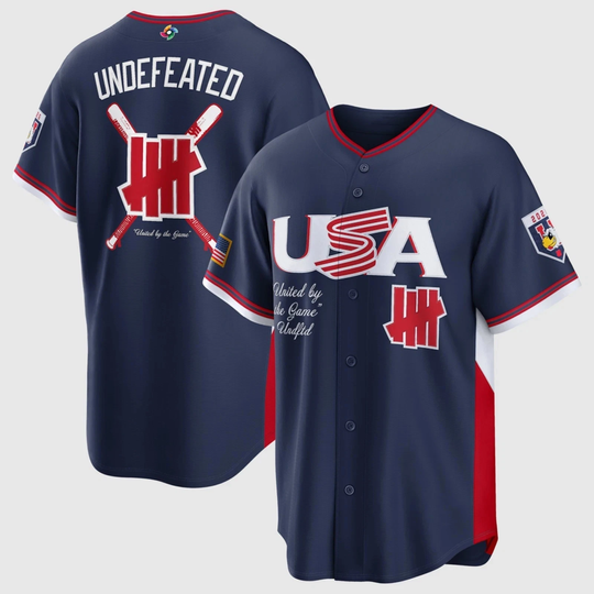 Discover USA Baseball x Undefeated Navy 2026 World Baseball Classic Jersey Shirt