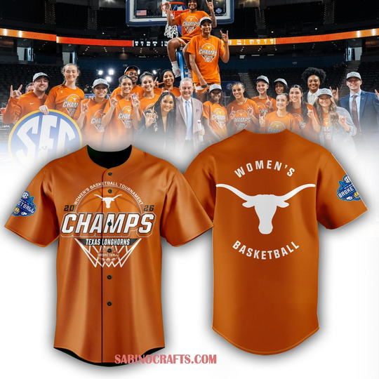 Texas Longhorns SEC Tournament Champions 2026 Baseball Jersey
