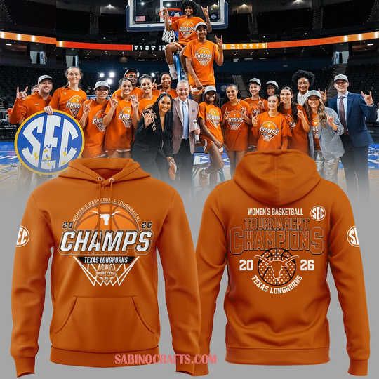 Discover Texas Longhorns Women’s SEC Tournament Champions 2026 Hoodie