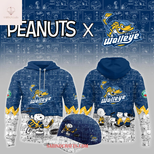Toledo Walleye x Peanuts Night Hockey Game 2026 Hoodie