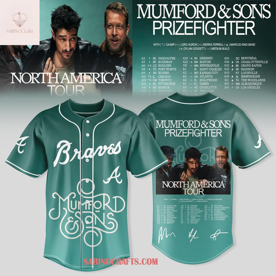 Atlanta Braves Mumford & Sons Prizefighter North America Tour 2026 Jersey