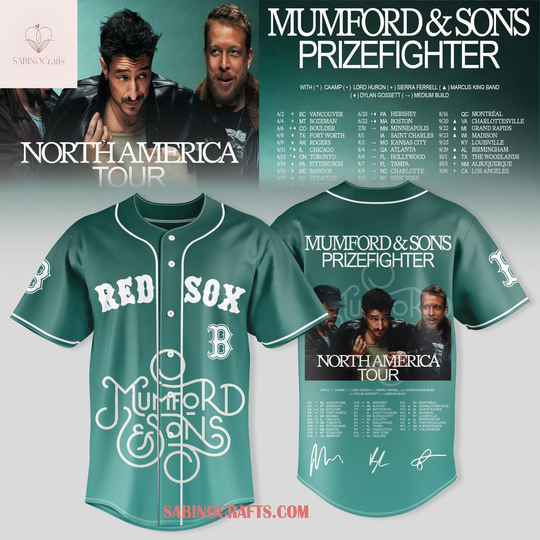 Boston Red Sox Mumford & Sons Prizefighter North America Tour 2026 Jersey