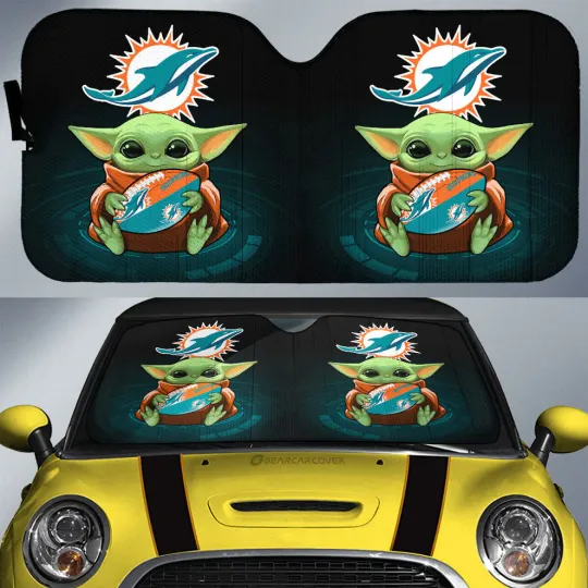 Miami Dolphins Car Sun Shade, Car Accessories