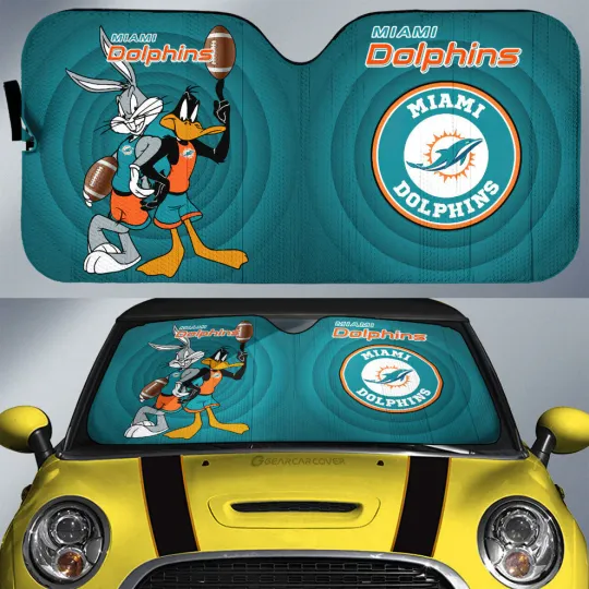 Miami Dolphins Car Sun Shade, Car Accessories