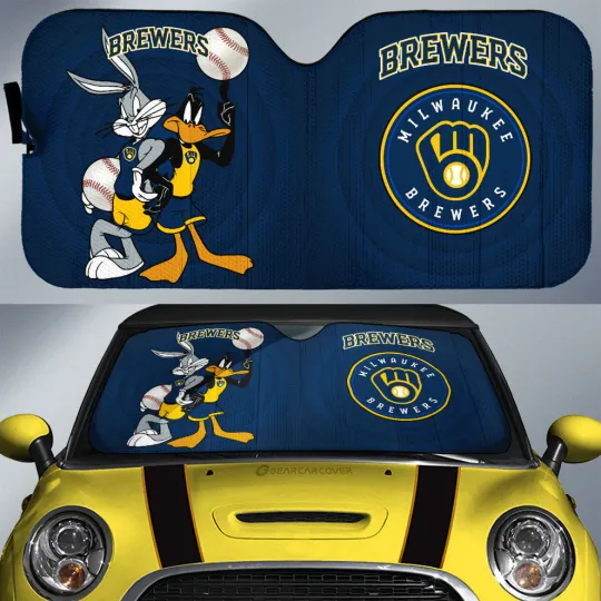 Milwaukee Brewers Car Sun Shade, Car Accessories