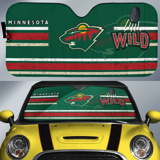 Discover Minnesota Wild Car Sun Shade, Car Accessories