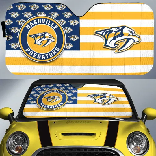 Discover Nashville Predators Car Sun Shade, Car Accessories