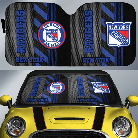 Discover New York Rangers Car Sun Shade, Car Accessories